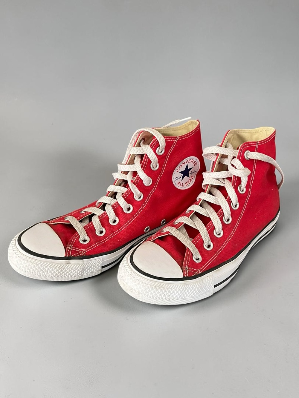 Converse Chuck Taylor All Star Red High Top Sneakers Size 8.5 - Picture 4 of 12